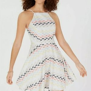 City Studio A-Line Dress White Size 9 Junior